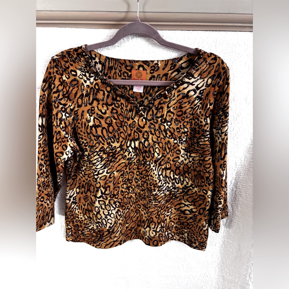 Ruby Rd women’s leopard print top PL